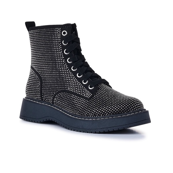 Steve Madden Shoes - Madden NYC rhinestone moto boot